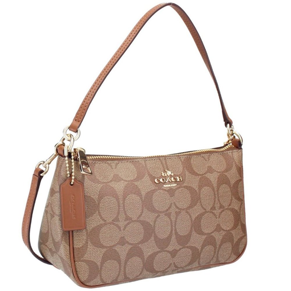 Coach Signature Coated Canvas Top Handle Crossbody